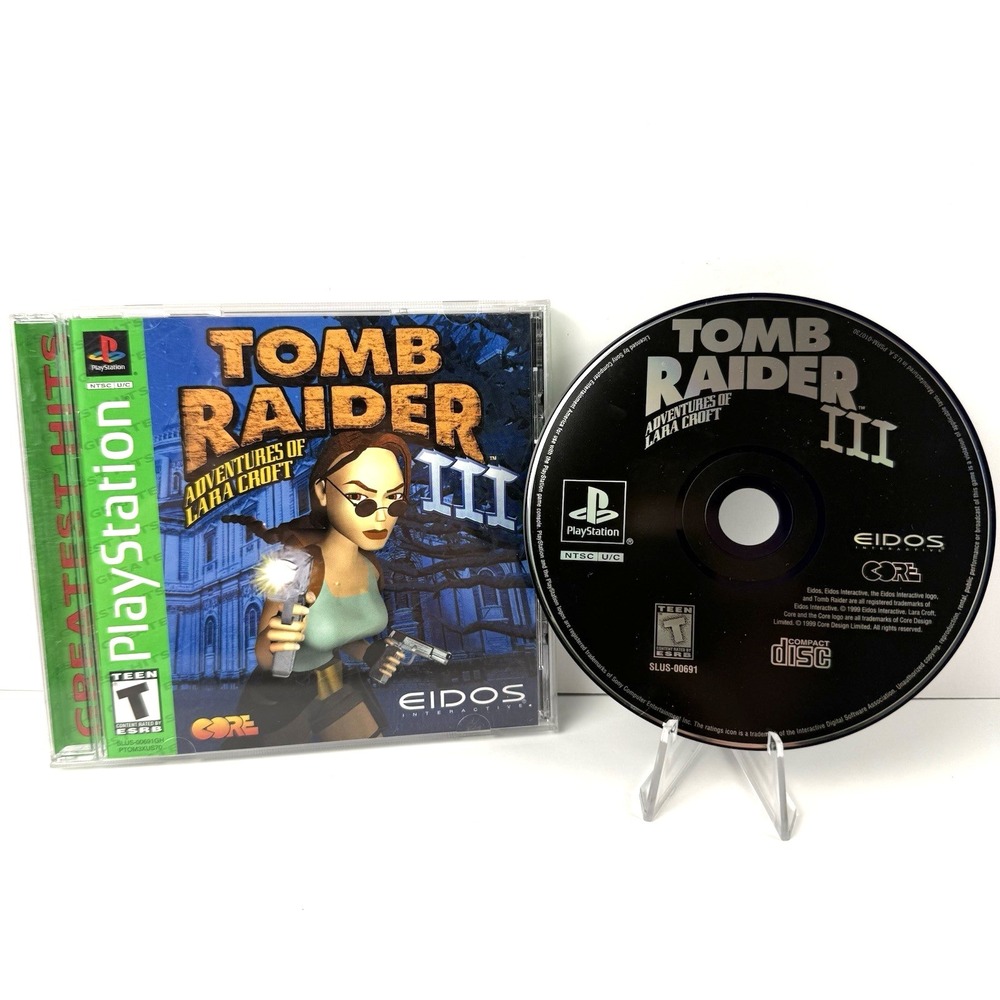 Tomb Raider III: Adventures of Lara Croft (Sony PlayStation 1, 1998) PS1 Tested